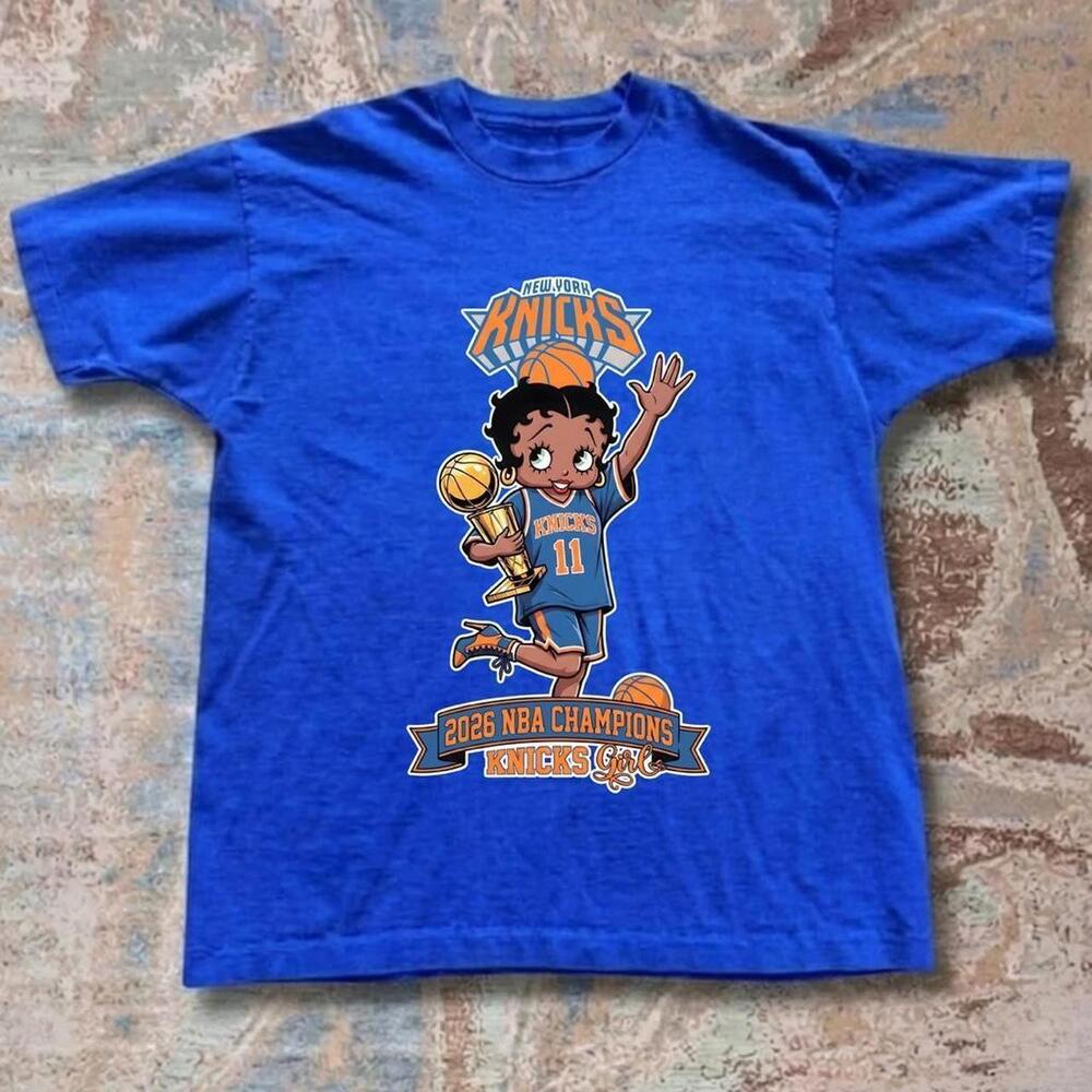 Blue Betty Boop  York Knicks 2026  Champions Tee
